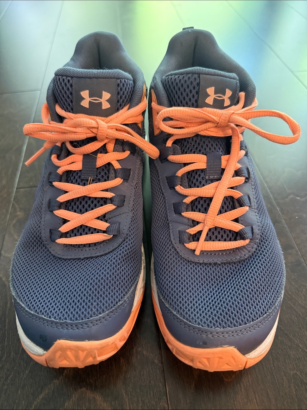 Under Armour Navy and Orange Women's Athletic Sneakers